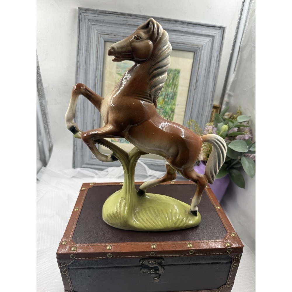 Vintage Stewart B McCulloch California‎ Pottery Bucking Rearing Horse